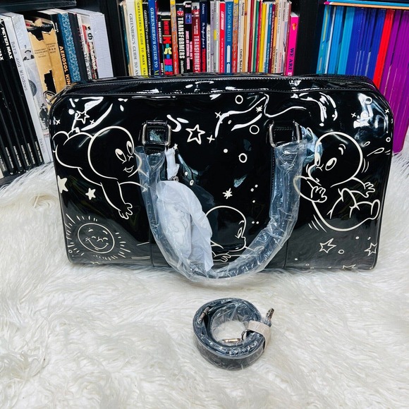 Casper the Friendly Ghost Handbags - Dolls Kill X Casper Duffle Bag Weekender Glow in Dark Casper the Friendly Ghost